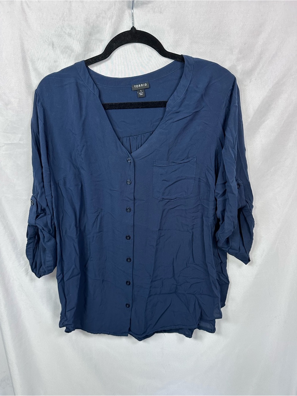 Torrid Navy Harper - Challis Blouse Size 1